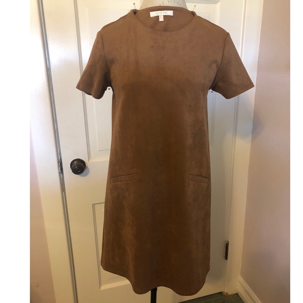 WAYF Faux Suede Dress